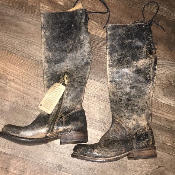 Bed stu Manchester leather boots Lace up black lux - Picture 3 of 8